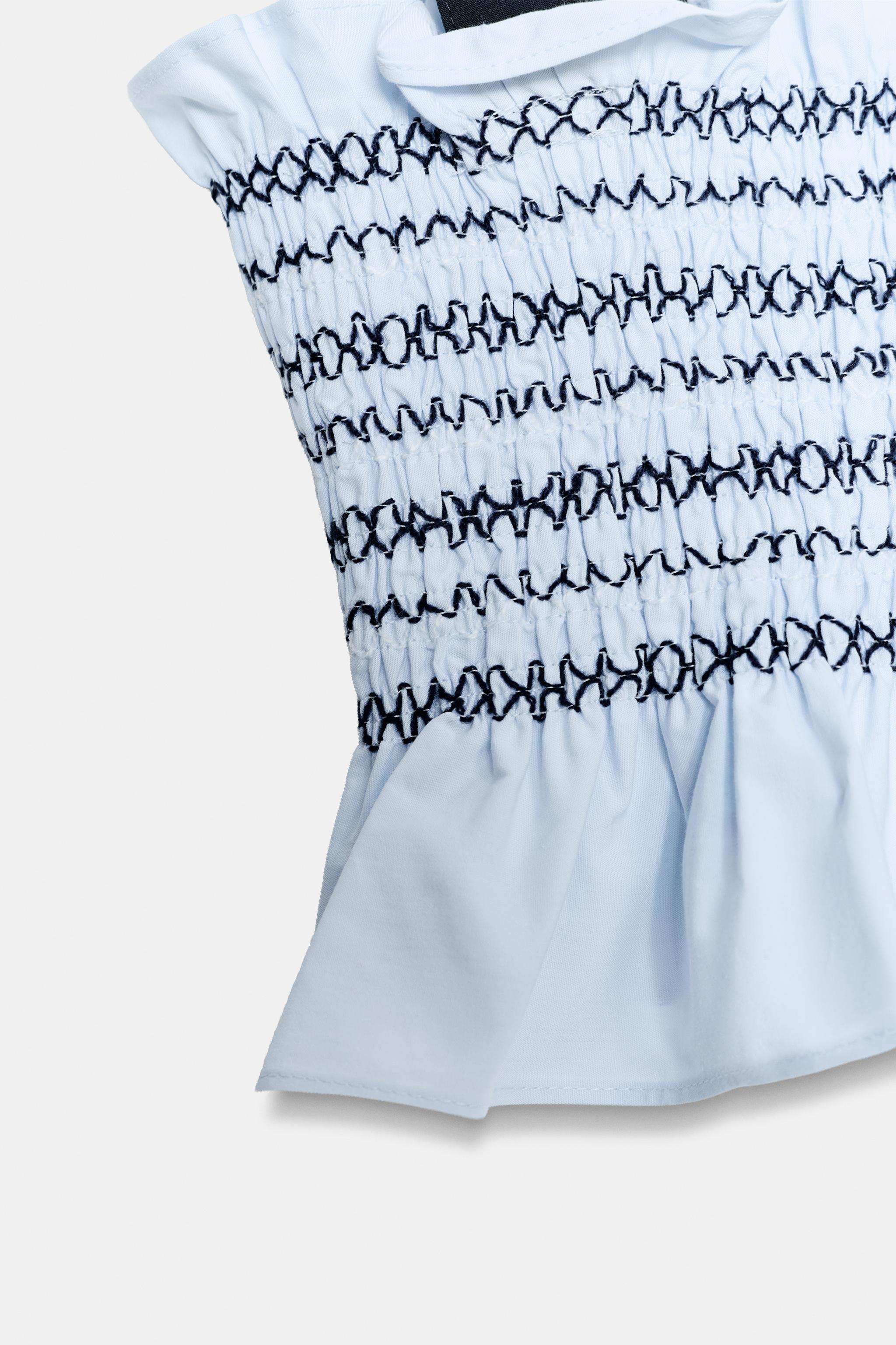 SMOCKED BOW TOP